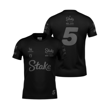 Camiseta Sauber Gabriel Bortoleto All Black 2025 Preto