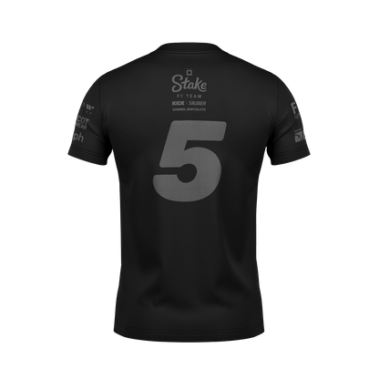 Camiseta Sauber Gabriel Bortoleto All Black 2025 Preto