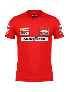 Camiseta Dryfit McLaren Marlboro Vermelho Retrô