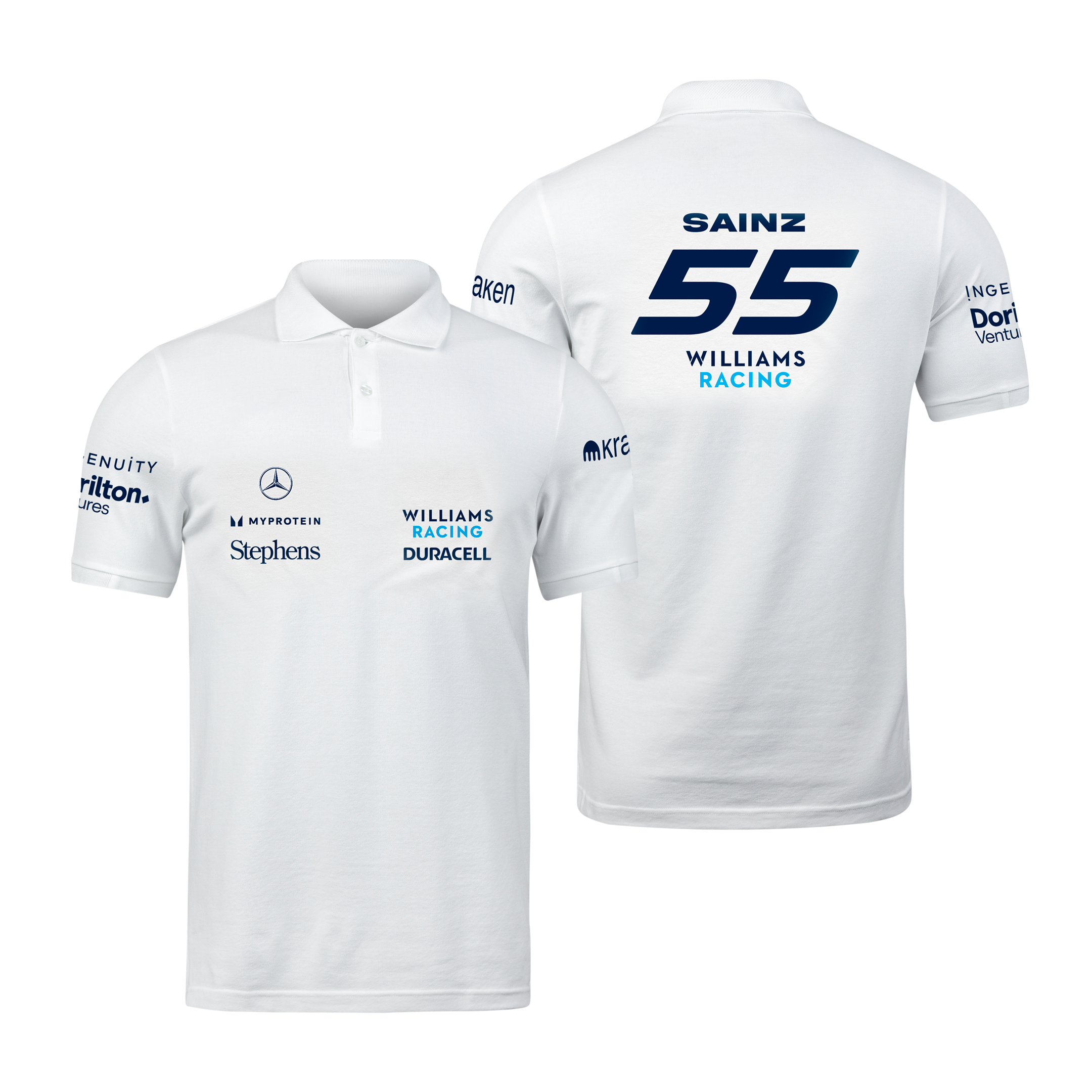 Camisa Polo Carlos Sainz Williams 2024 Branca