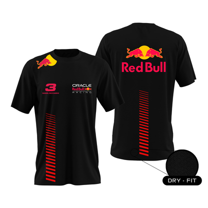 Camiseta DryFit Daniel Ricciardo Red Bull 2023 Preta