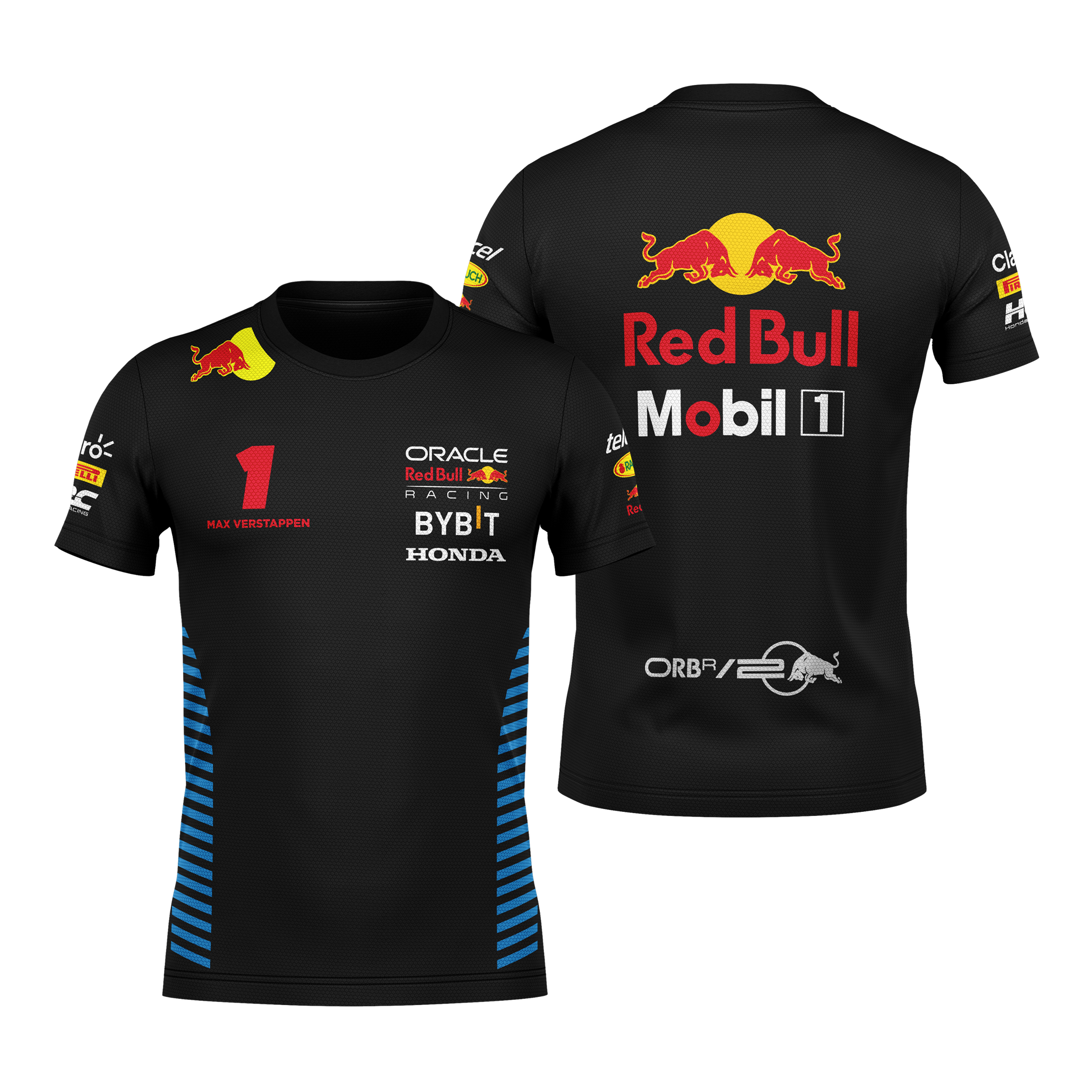 Camiseta DryFit  Max Verstappen Red Bull Racing 2024 Preta