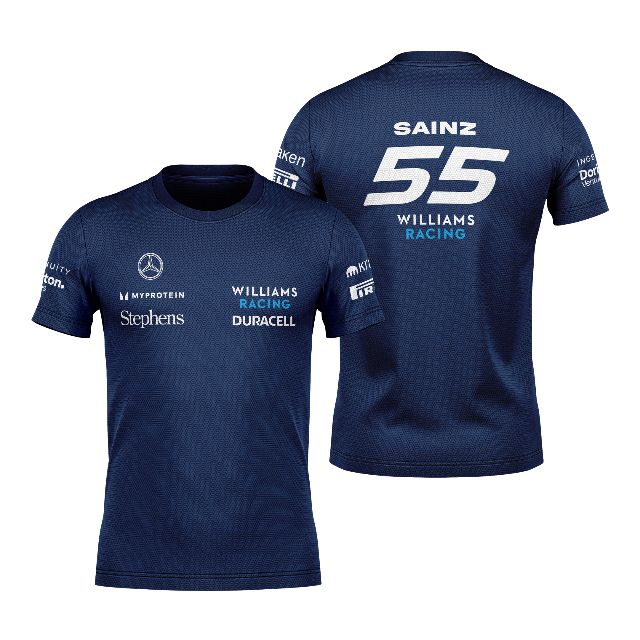 Camiseta DryFit Carlos Sainz Williams Racing Azul Marinho