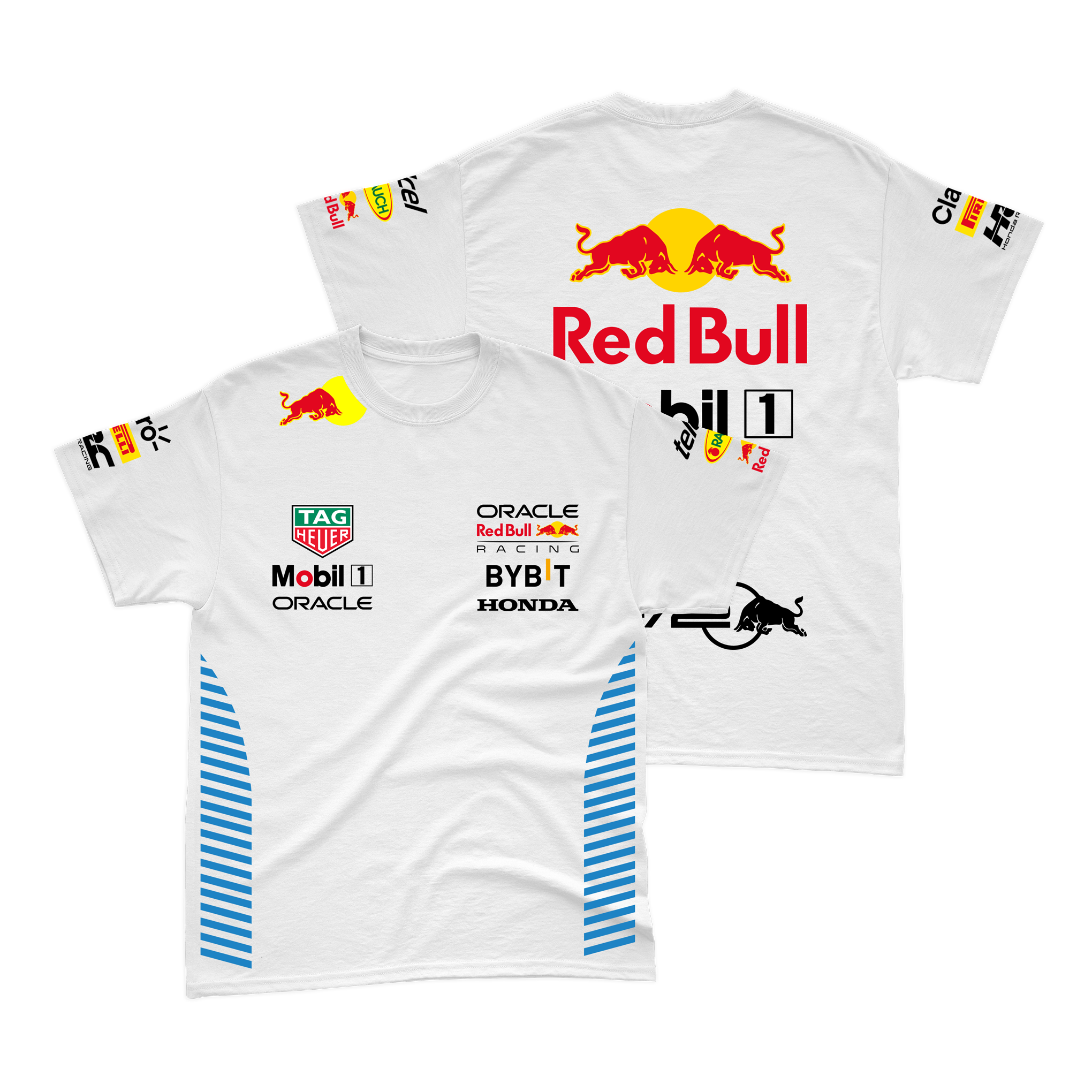 Camiseta Algodão Red Bull Racing 2024 Branca
