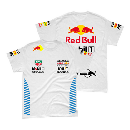 Camiseta Algodão Red Bull Racing 2024 Branca