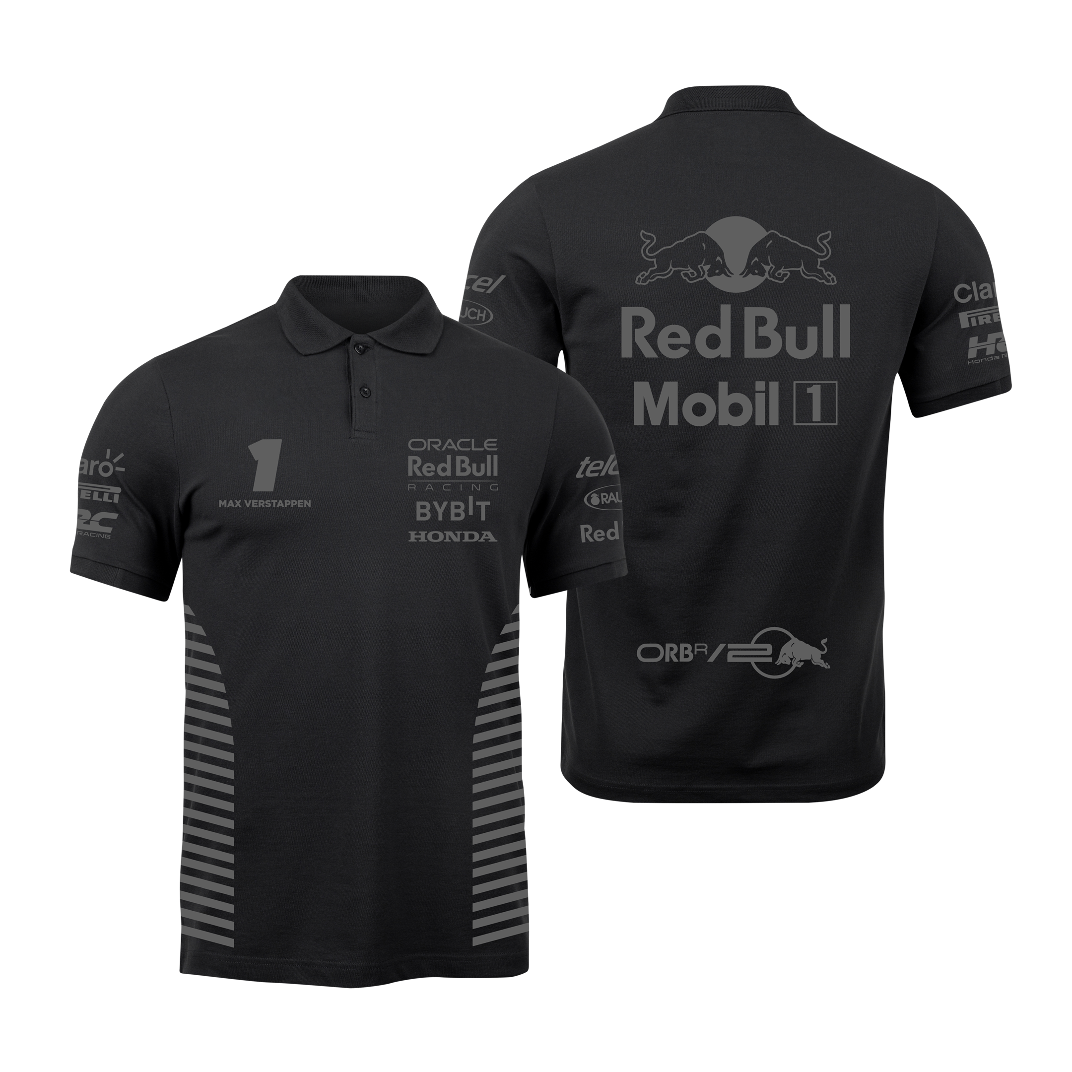 Camisa Polo Max Verstappen Red Bull 2024 All Black