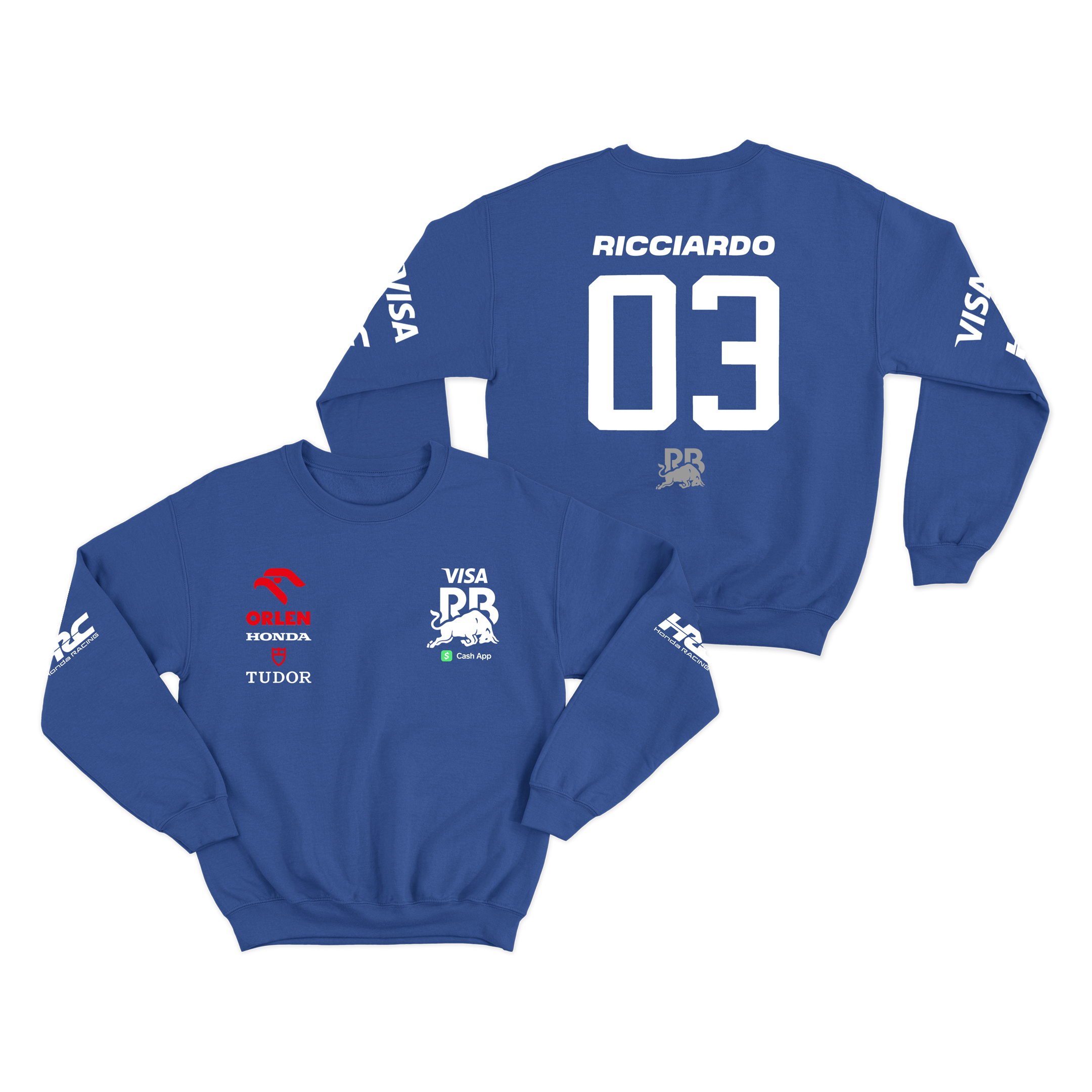 Moletom Visa Racing Bulls Azul Royal 2024 Daniel Ricciardo