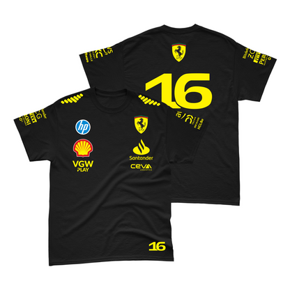 Camiseta Algodão Charles Leclerc Ferrari Edição Especial Monza 2024 SALDÃO FV