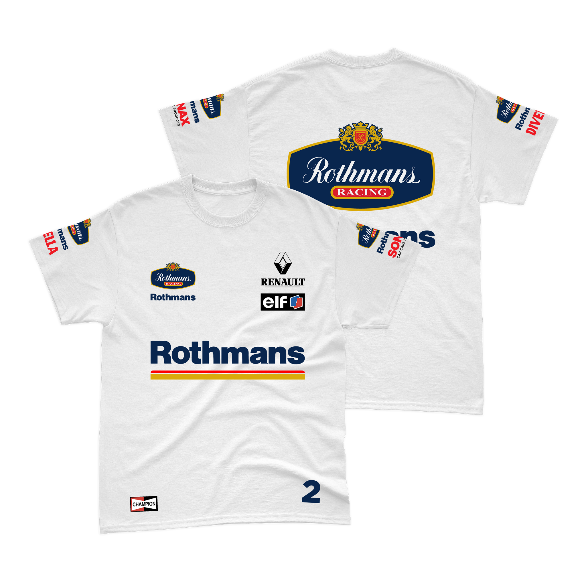 Camiseta Algodão Williams Retrô Rothmans Racing Branco – Autofãs Store
