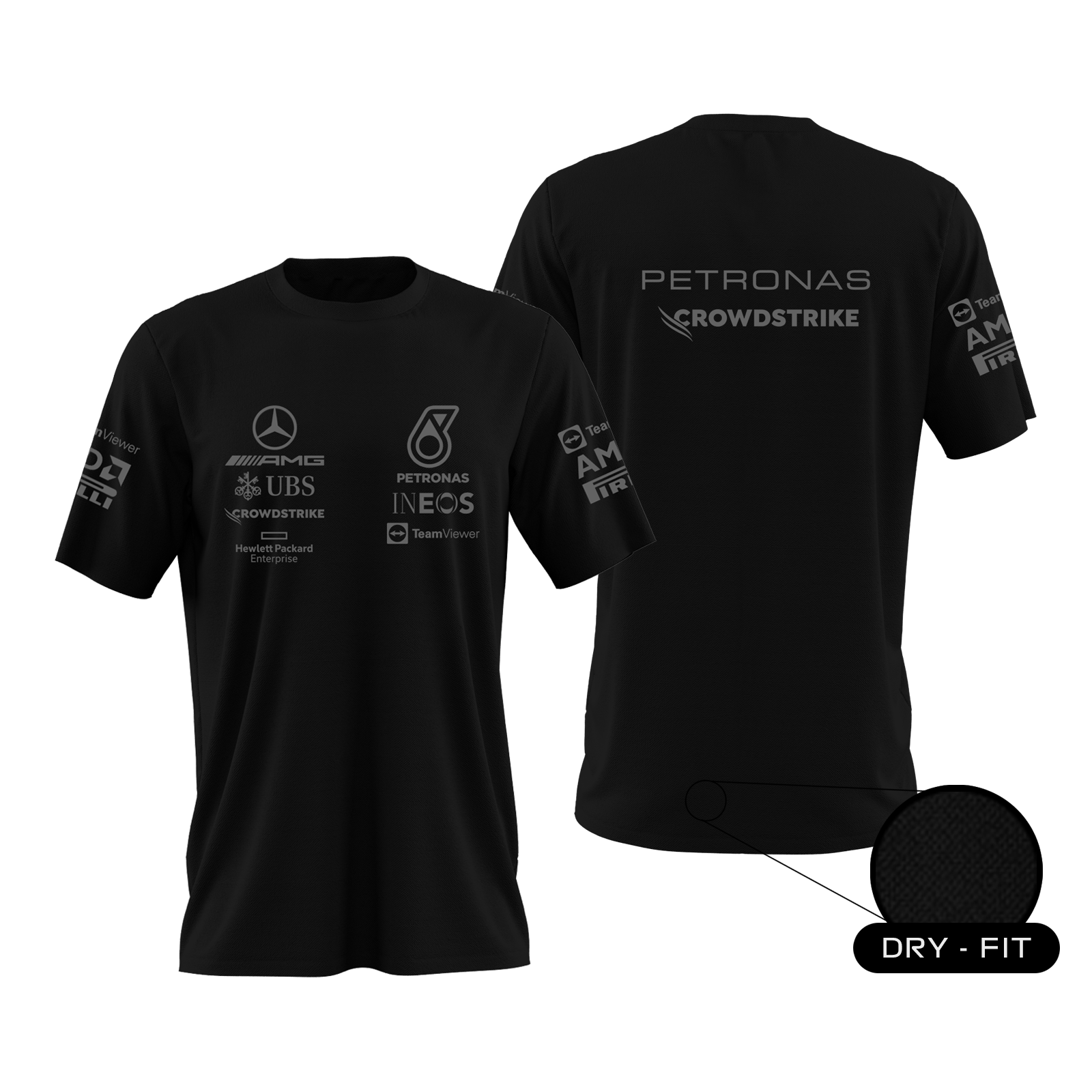 Camiseta DryFit All Black Mercedes AMG 2023