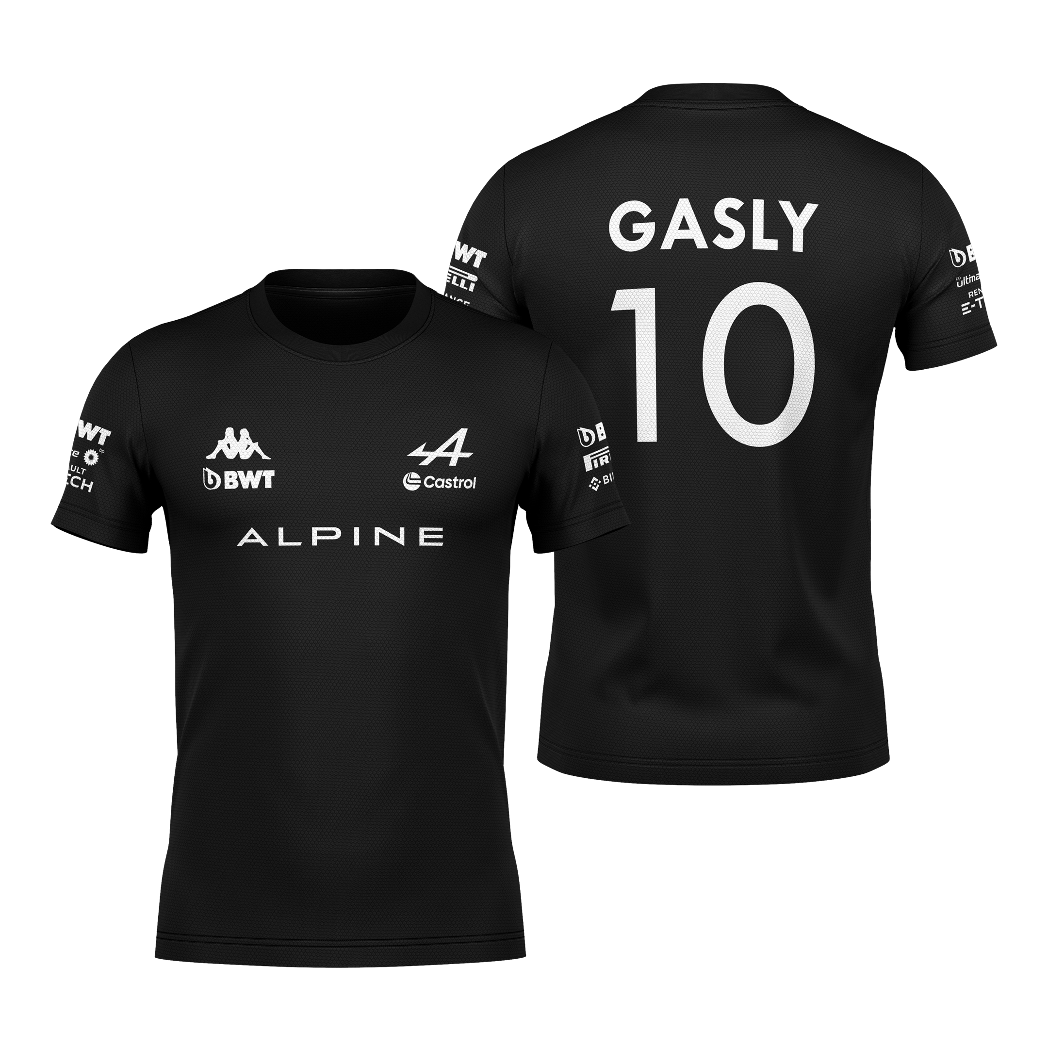 Camiseta DryFit Pierre Gasly Alpine 2024 Preta