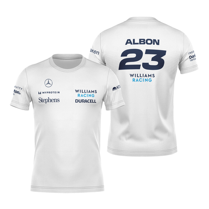 Camiseta DryFit Alex Albon Williams 2024 Branca