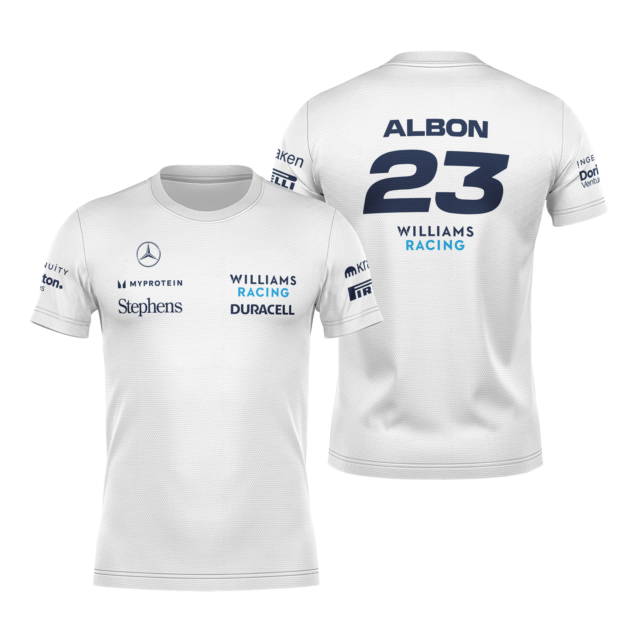 Camiseta DryFit Alex Albon Williams 2024 Branca