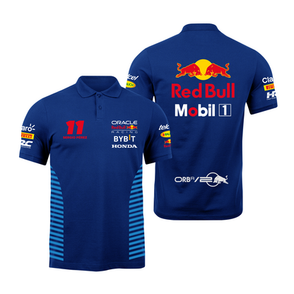 Camisa Polo Sergio Perez Red Bull Racing 2024 Azul Marinho