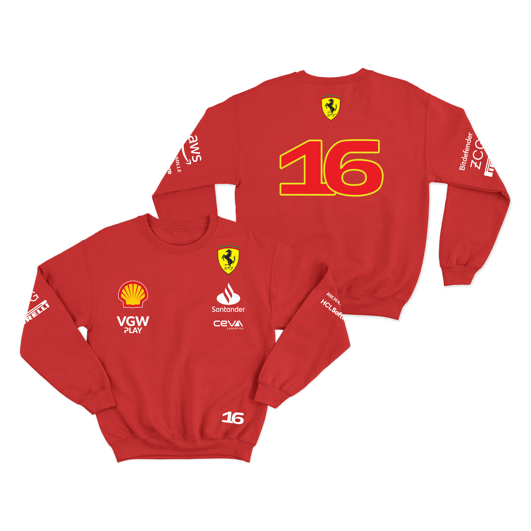Moletom Ferrari Vermelho 2024 Charles Leclerc