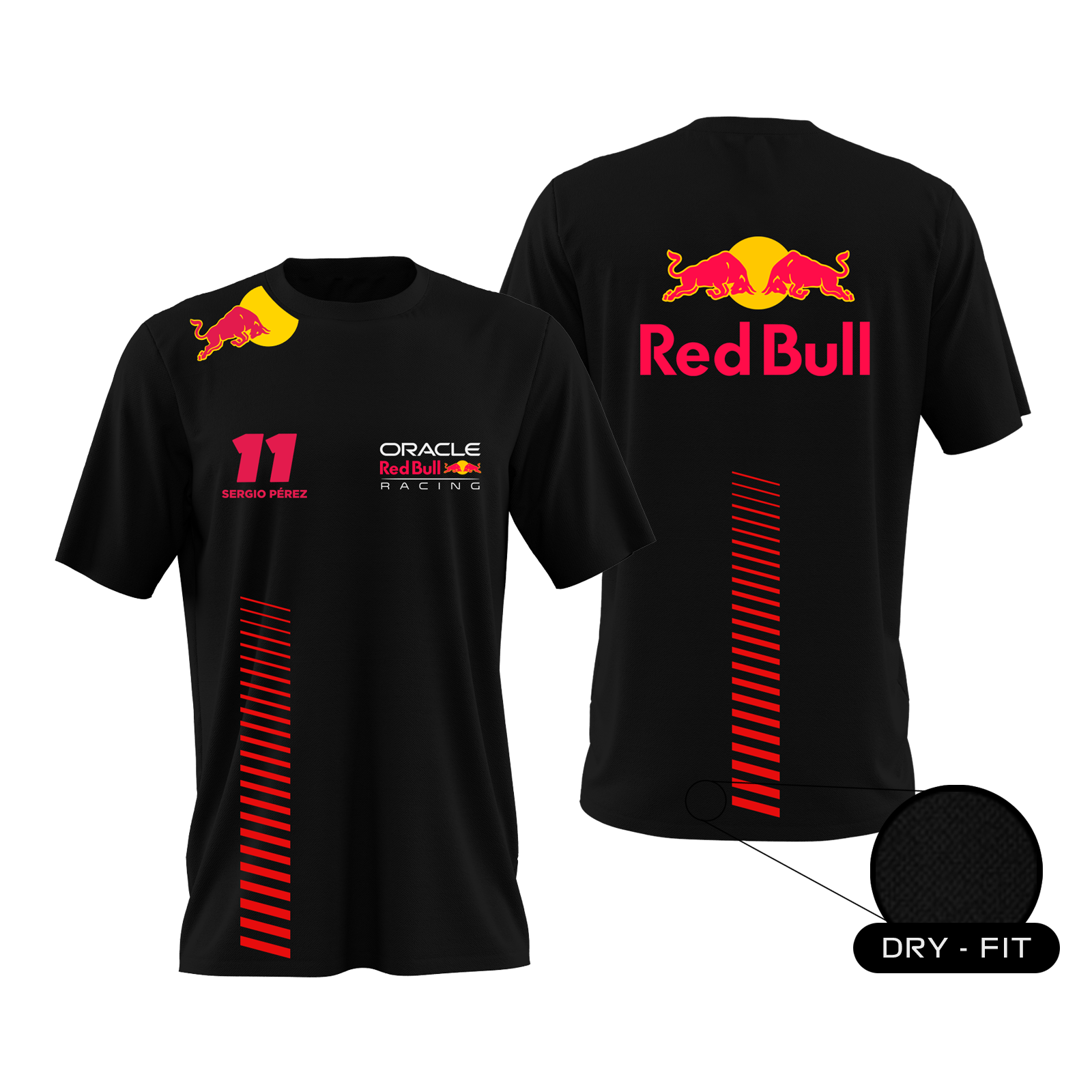 Camiseta DryFit Sergio Perez Red Bull 2023 Preta