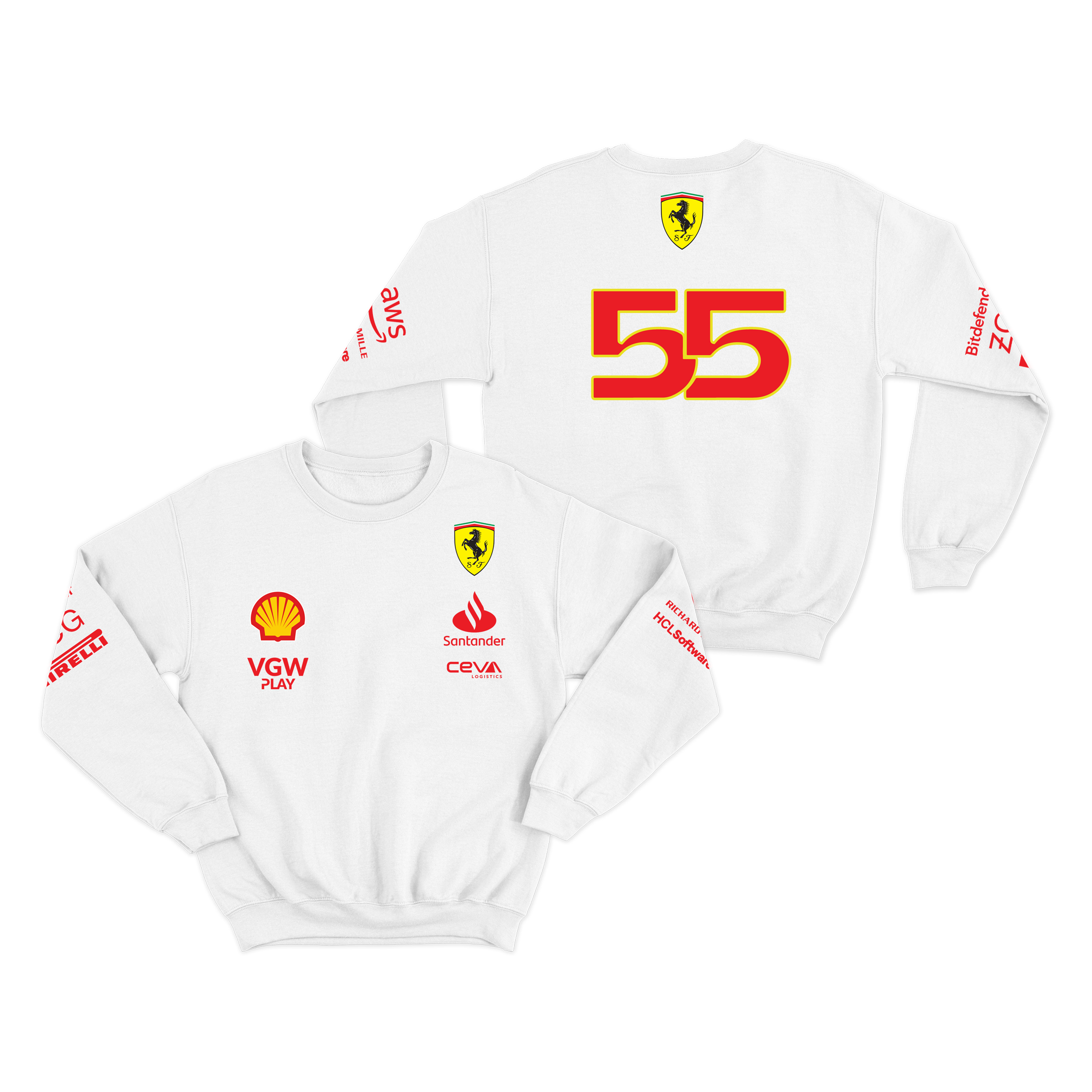 Moletom Ferrari Branco 2024 Carlos Sainz
