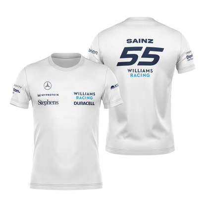 Camiseta DryFit Carlos Sainz Williams Racing Branca