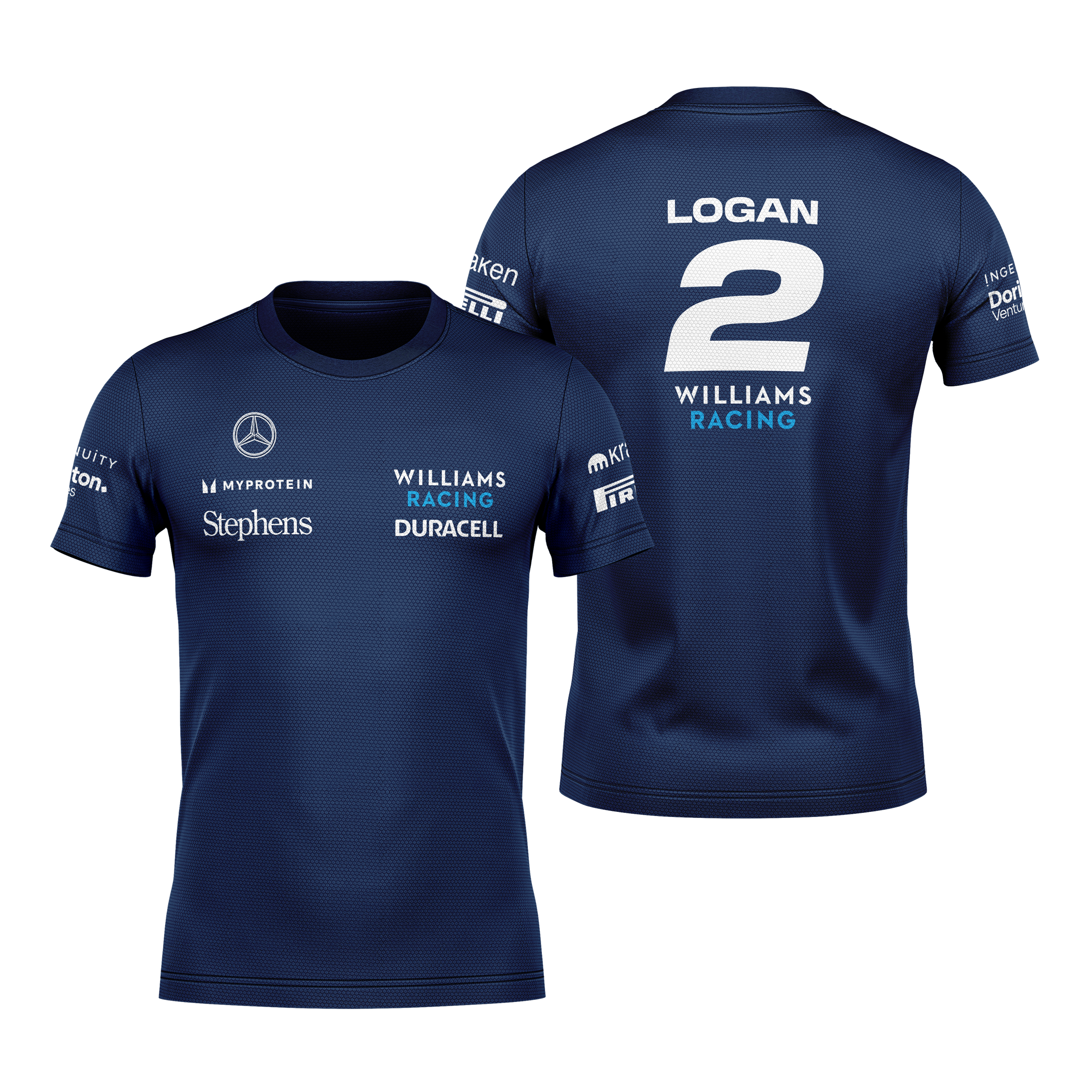 Camiseta DryFit Logan Sargeant Williams 2024 Azul Marinho
