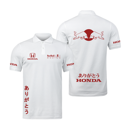 Camisa Polo Red Bull Honda Turquia 2021 Branco Versão 2