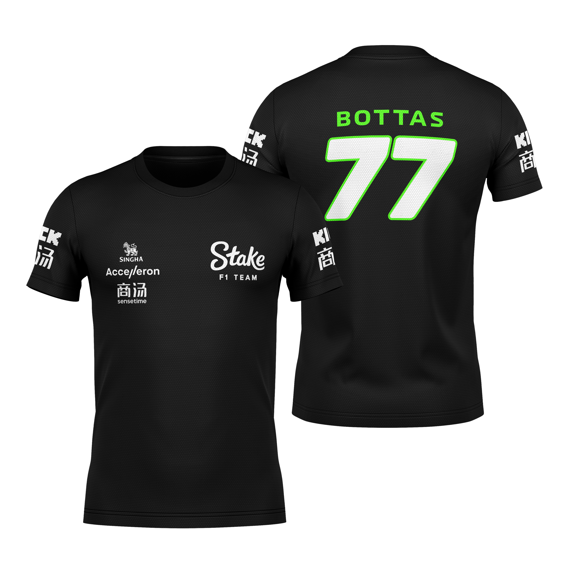 Camiseta DryFit Valtteri Bottas Stake Sauber 2024 Preta