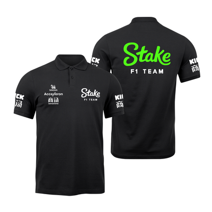 Camisa Polo Stake Sauber 2024 Preta