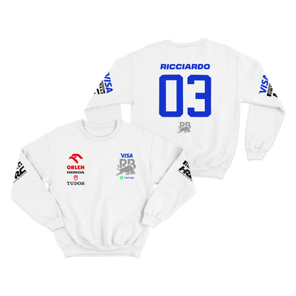 Moletom Visa Racing Bulls Branco 2024 Daniel Ricciardo