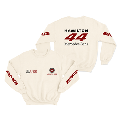 Moletom Hamilton Mercedes Retrô Off White