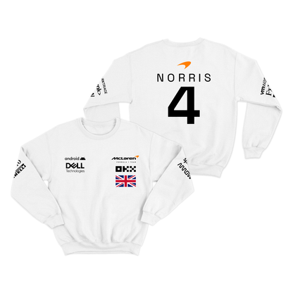 Moletom Mclaren Branco 2024 Lando Norris