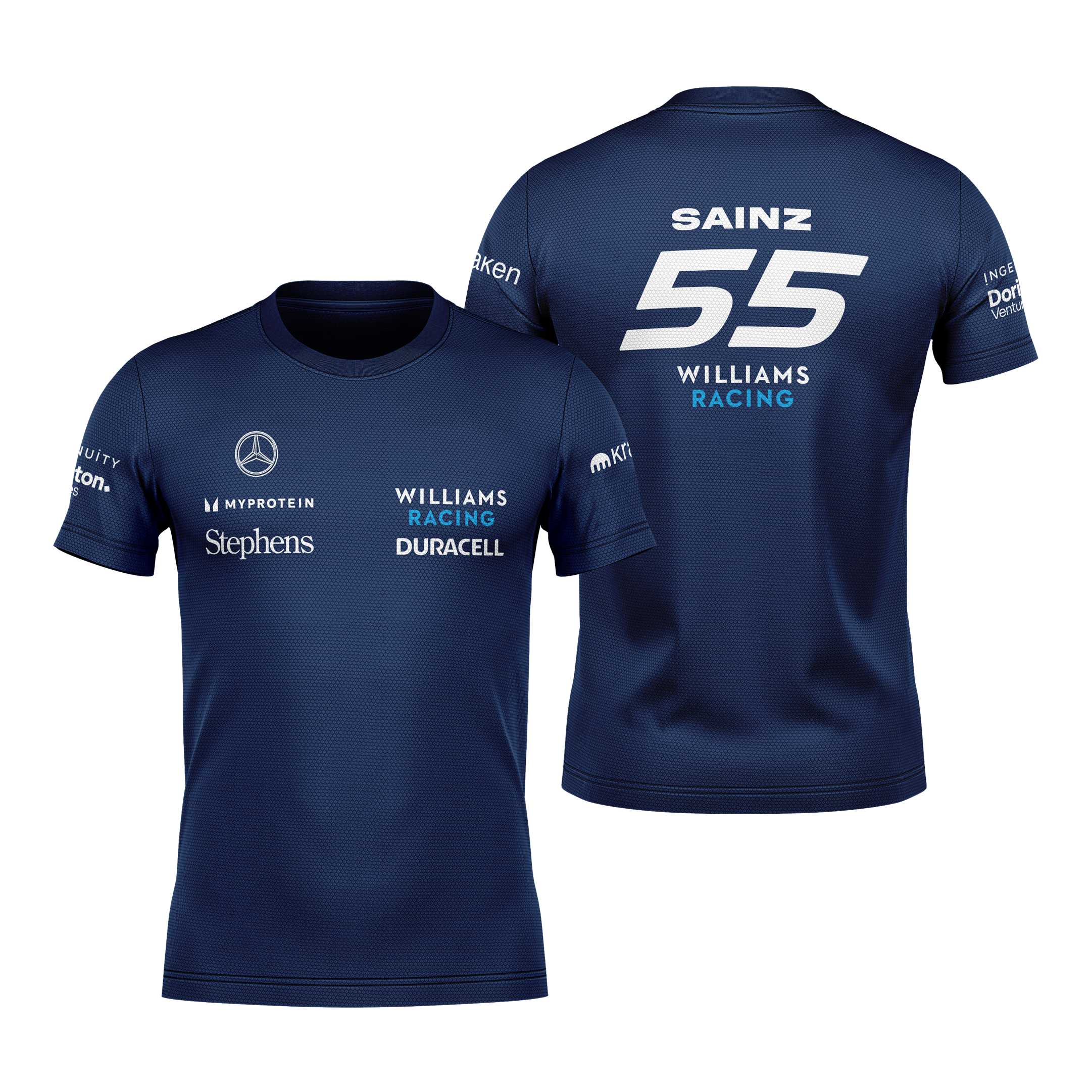 Camiseta DryFit Carlos Sainz Williams Racing Azul Marinho