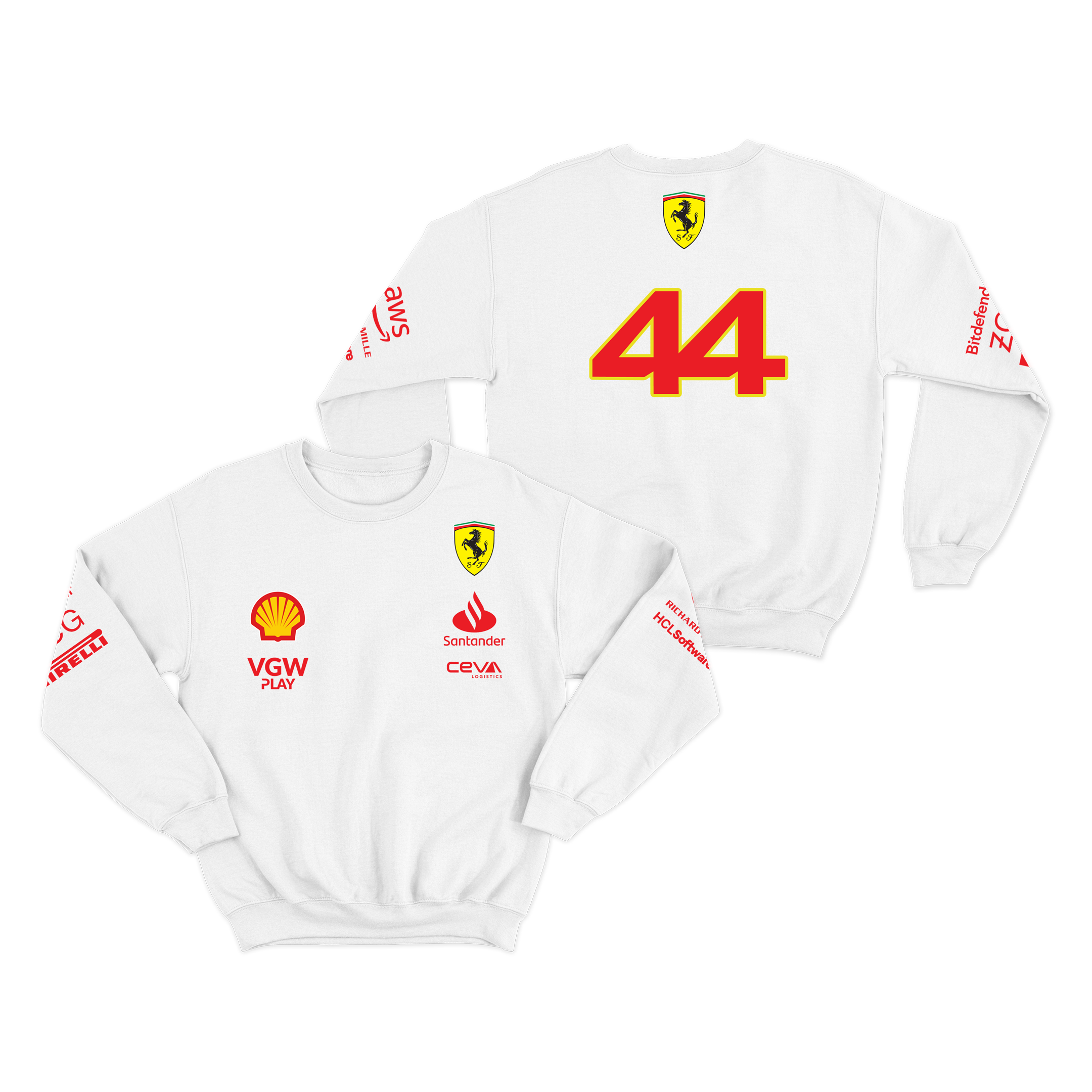 Moletom Ferrari Branco 2024 Lewis Hamilton