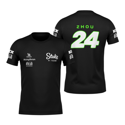 Camiseta DryFit Zhou Stake Sauber 2024 Preta