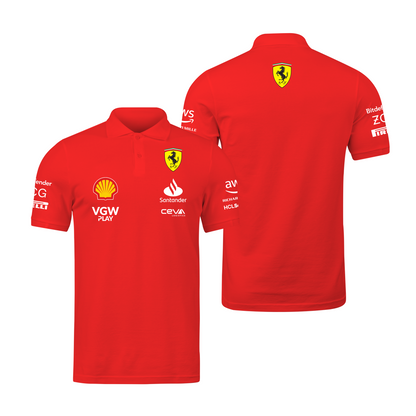 Camisa Polo Ferrari 2024 Vermelha SALDÃO FV