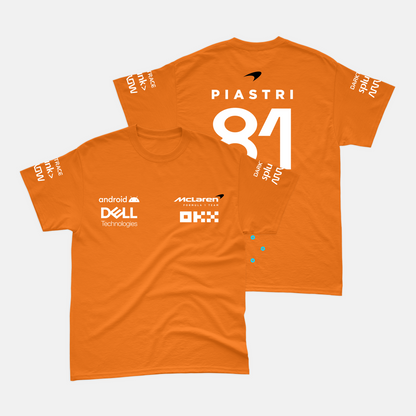 Camiseta Oscar Piastri Mclaren 2023 Laranja