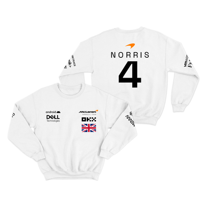 Moletom Mclaren Branco 2024 Lando Norris