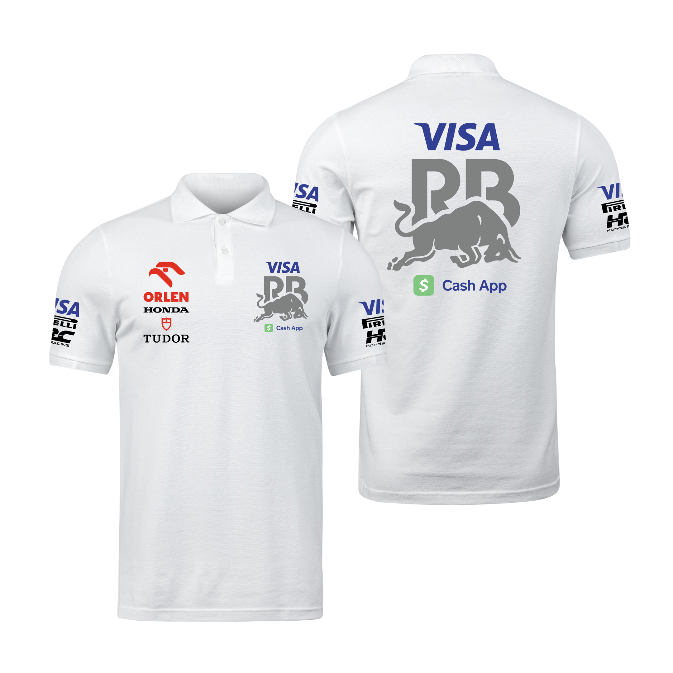 Camisa Polo Visa Racing Bulls Branca 2024