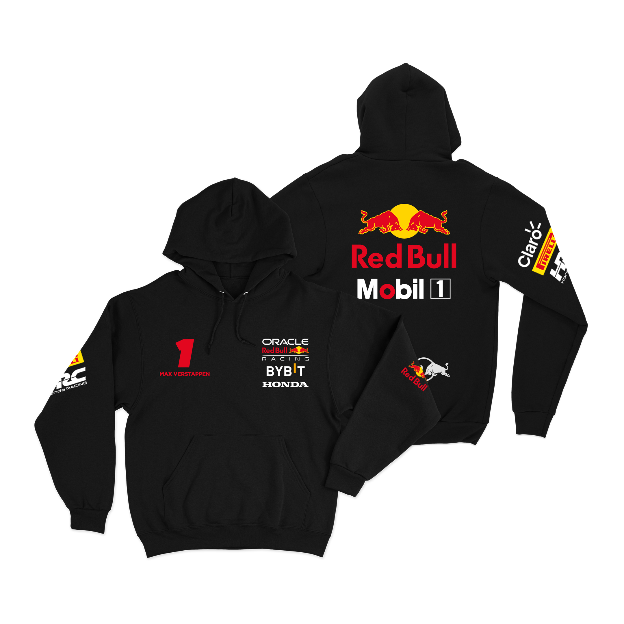 Moletom Canguru Red Bull Preto 2024 Max Verstappen