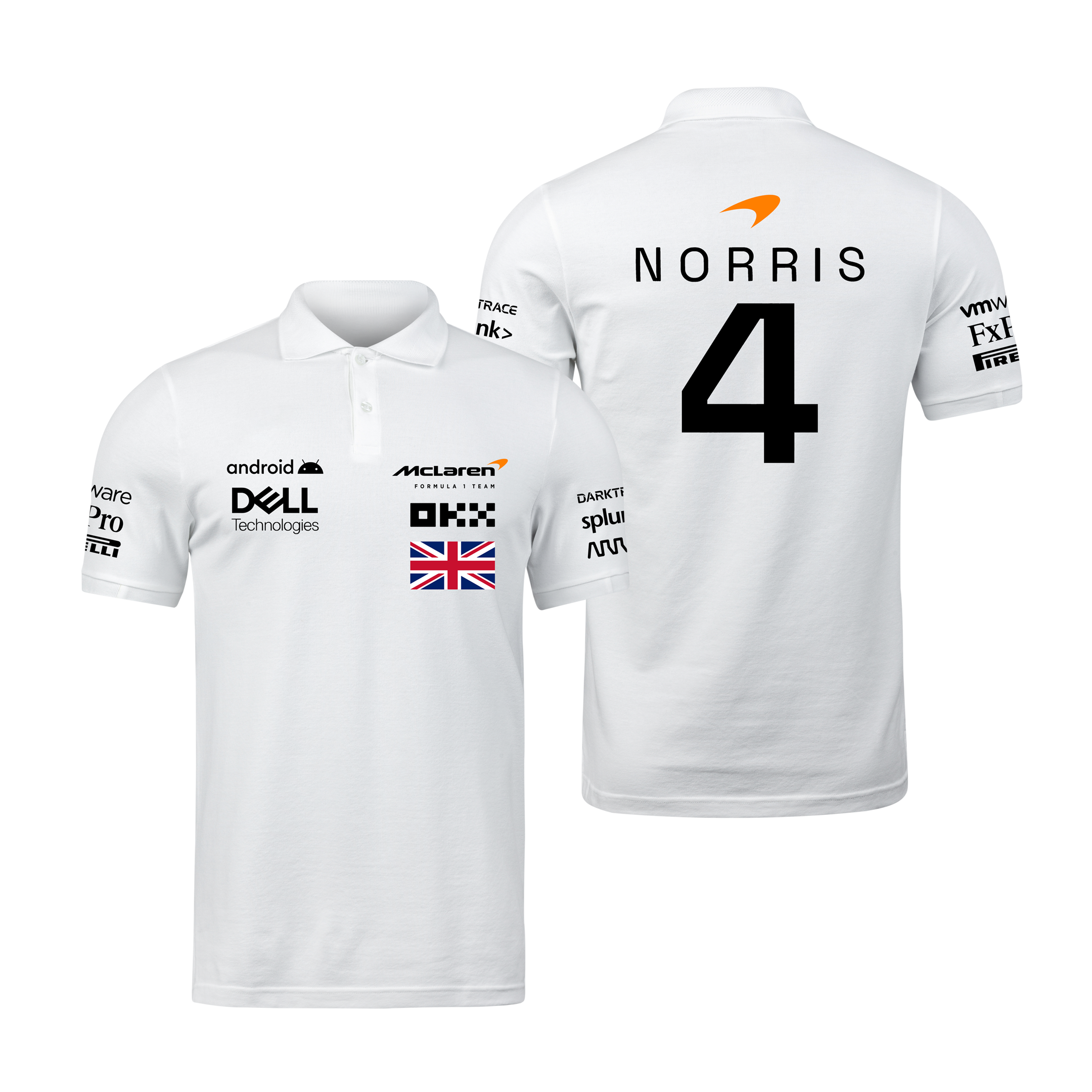 Camisa Polo Lando Norris Mclaren 2024 Branca