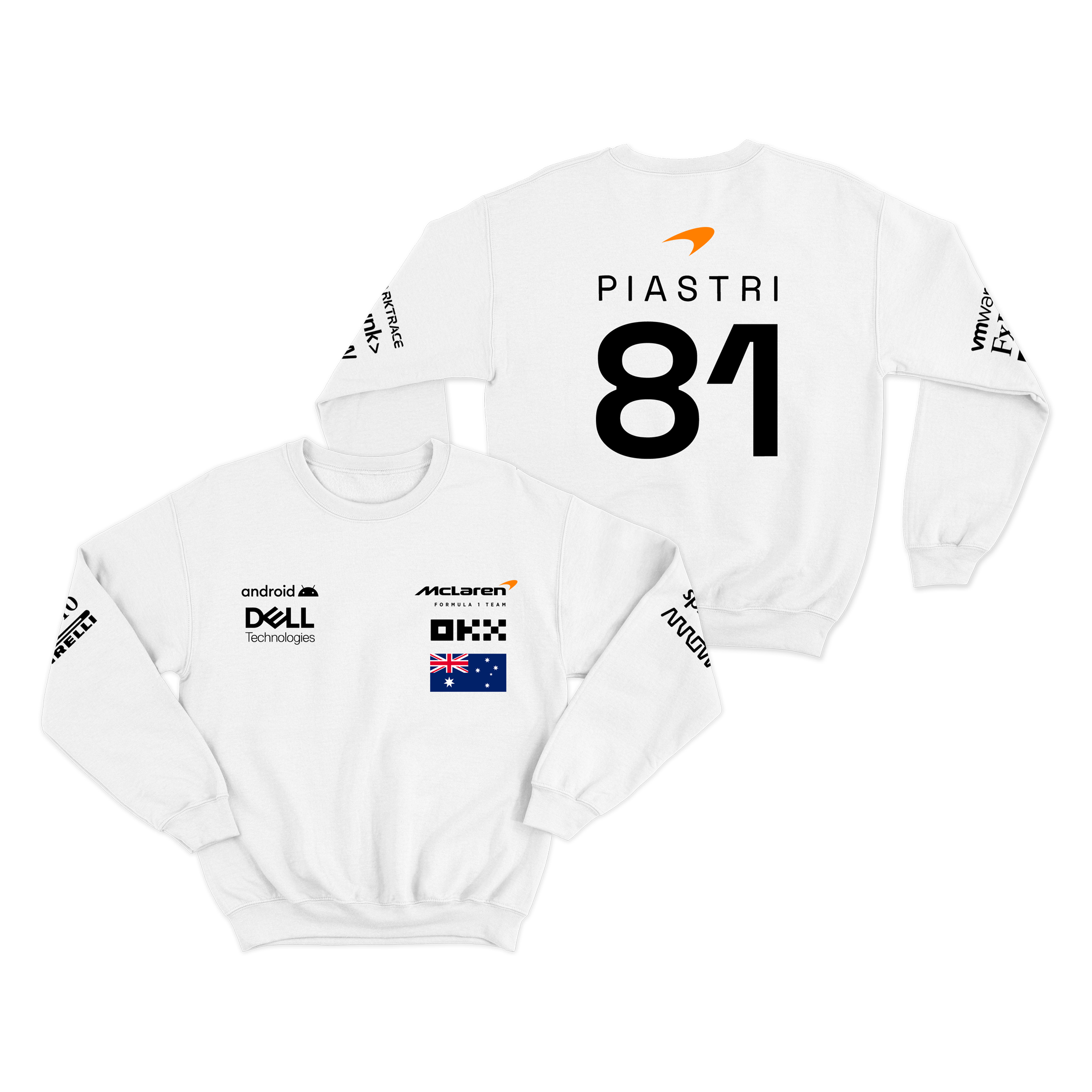 Moletom McLaren Branco 2024 Oscar Piastri