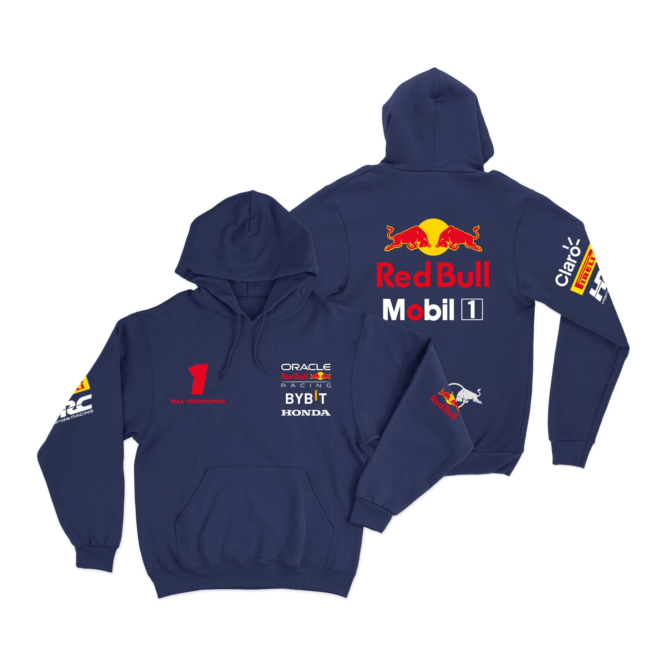 Moletom Canguru Red Bull Azul Marinho 2024 Max Verstappen
