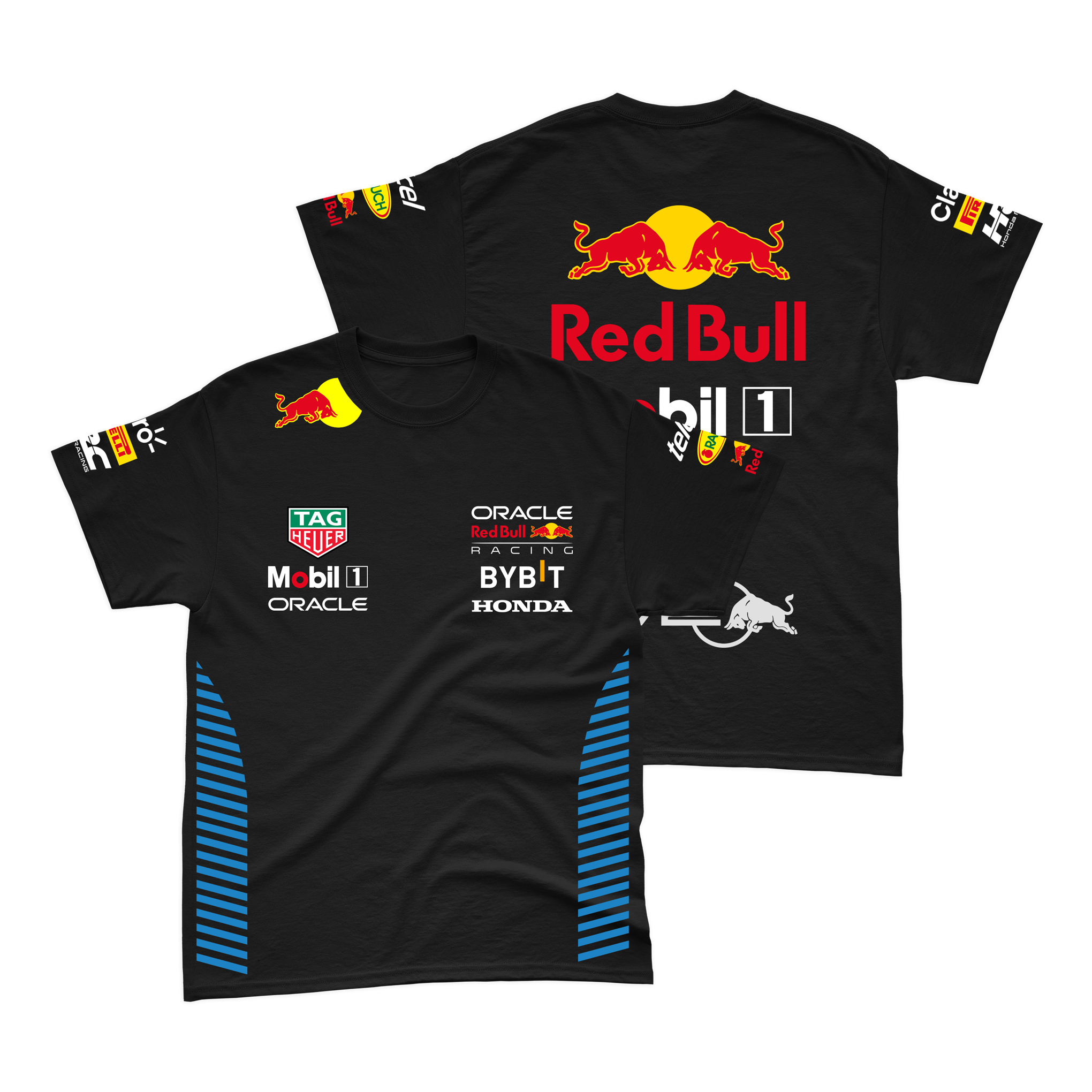 Camiseta Algodão Red Bull Racing 2024 Preta