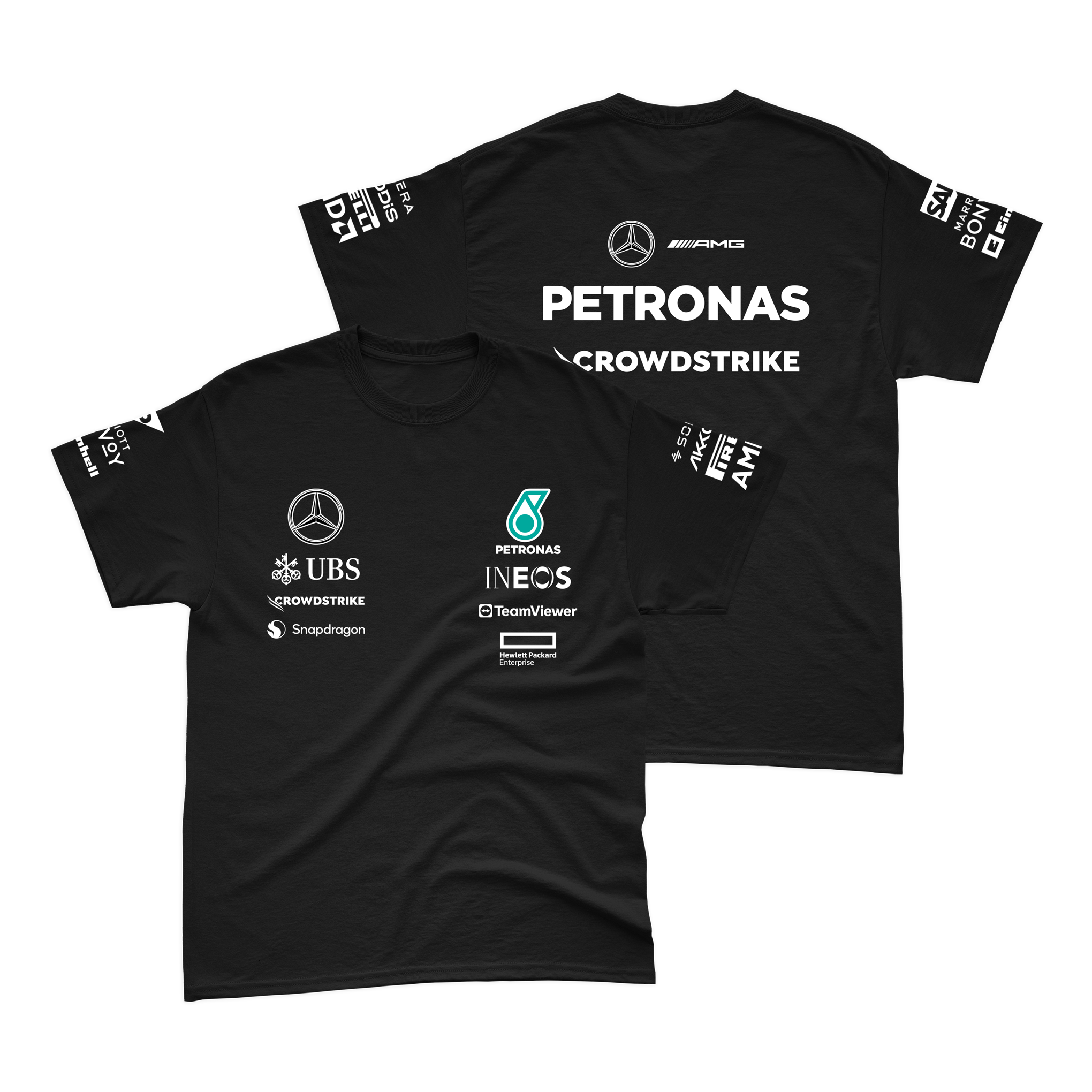 Camiseta Algodão Mercedes 2024 Preta