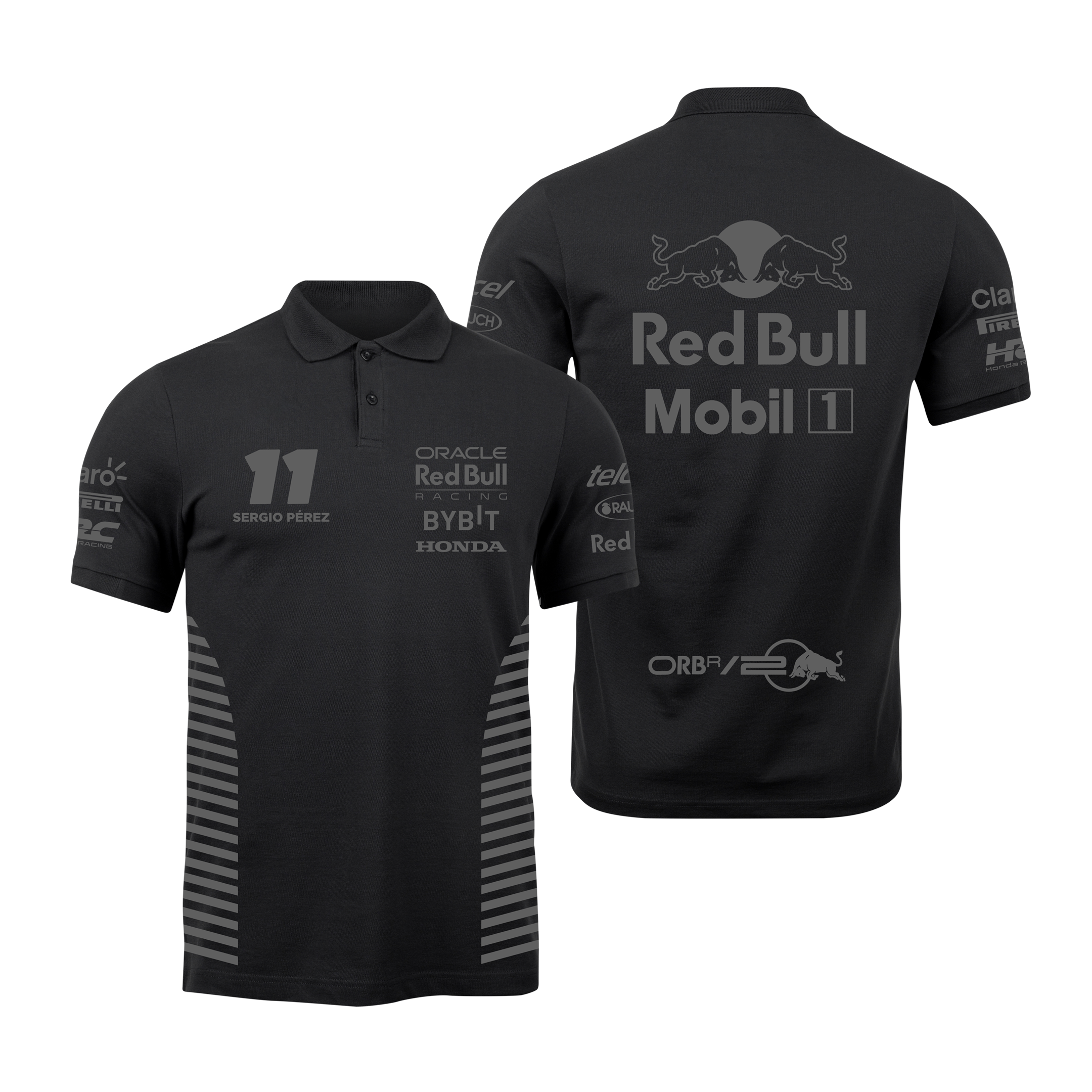 Camisa Polo Sergio Perez Red Bull Racing 2024 All Black