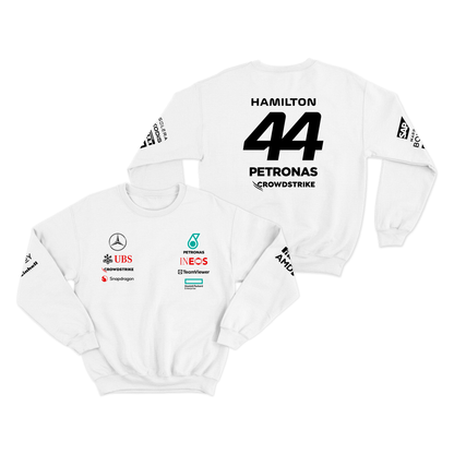 Moletom Mercedes AMG Branco 2024 Lewis Hamilton