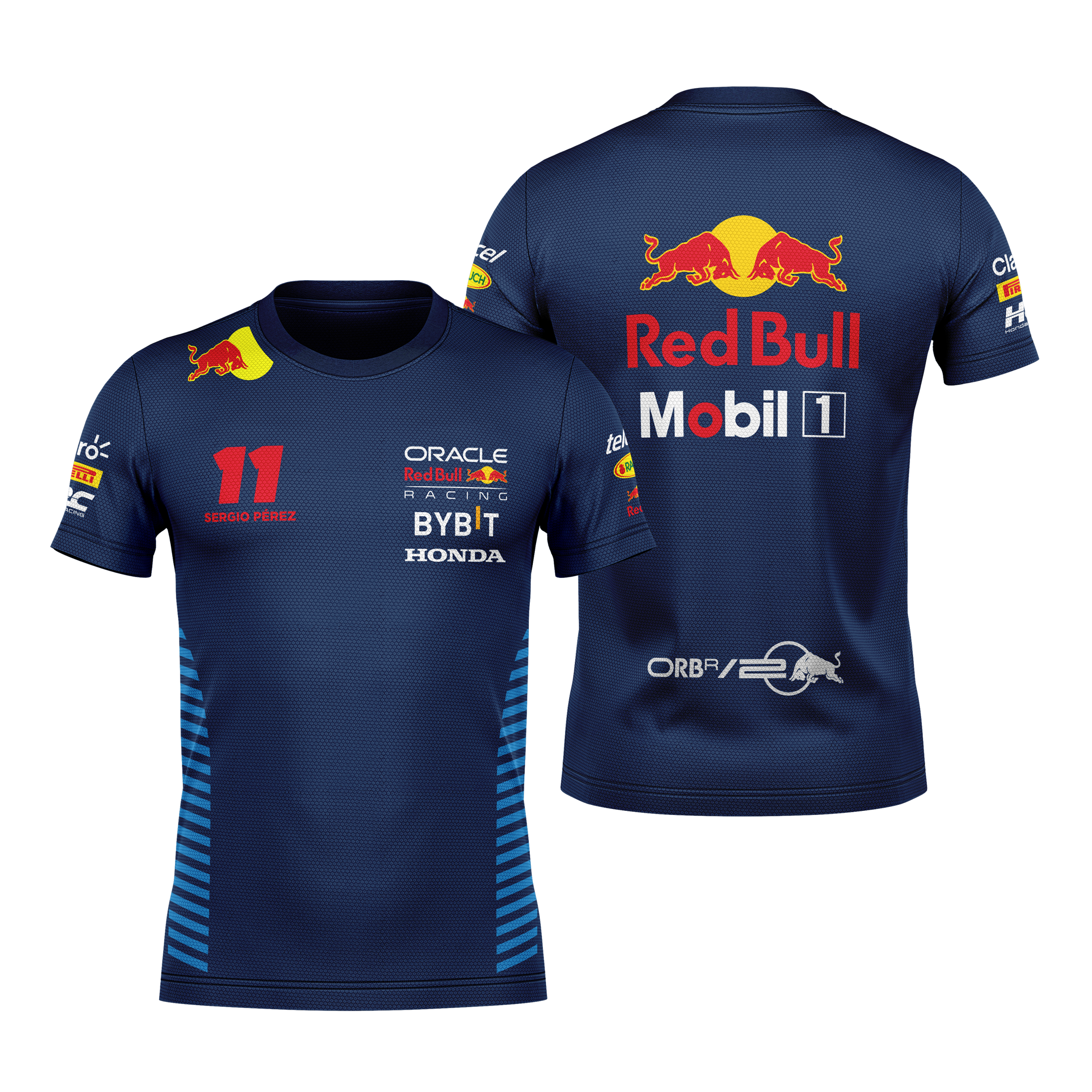 Camiseta DryFit Sergio Pérez Red Bull Racing 2024 Azul Marinho