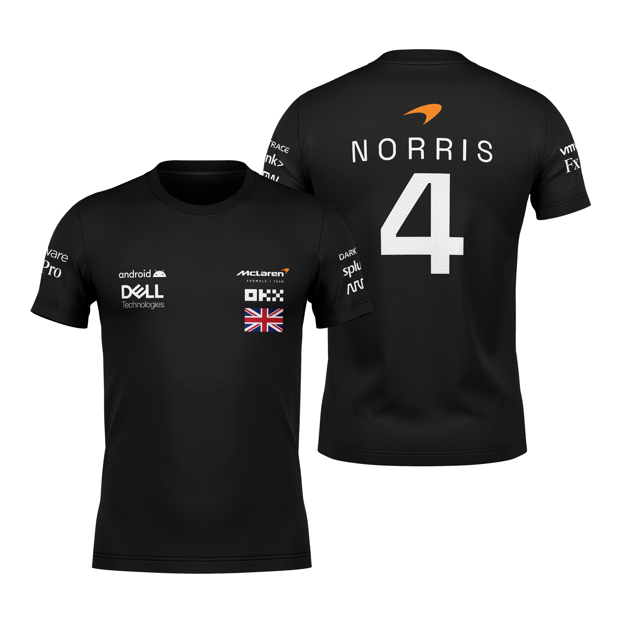 Camiseta DryFit Lando Norris Mclaren 2024 Preta