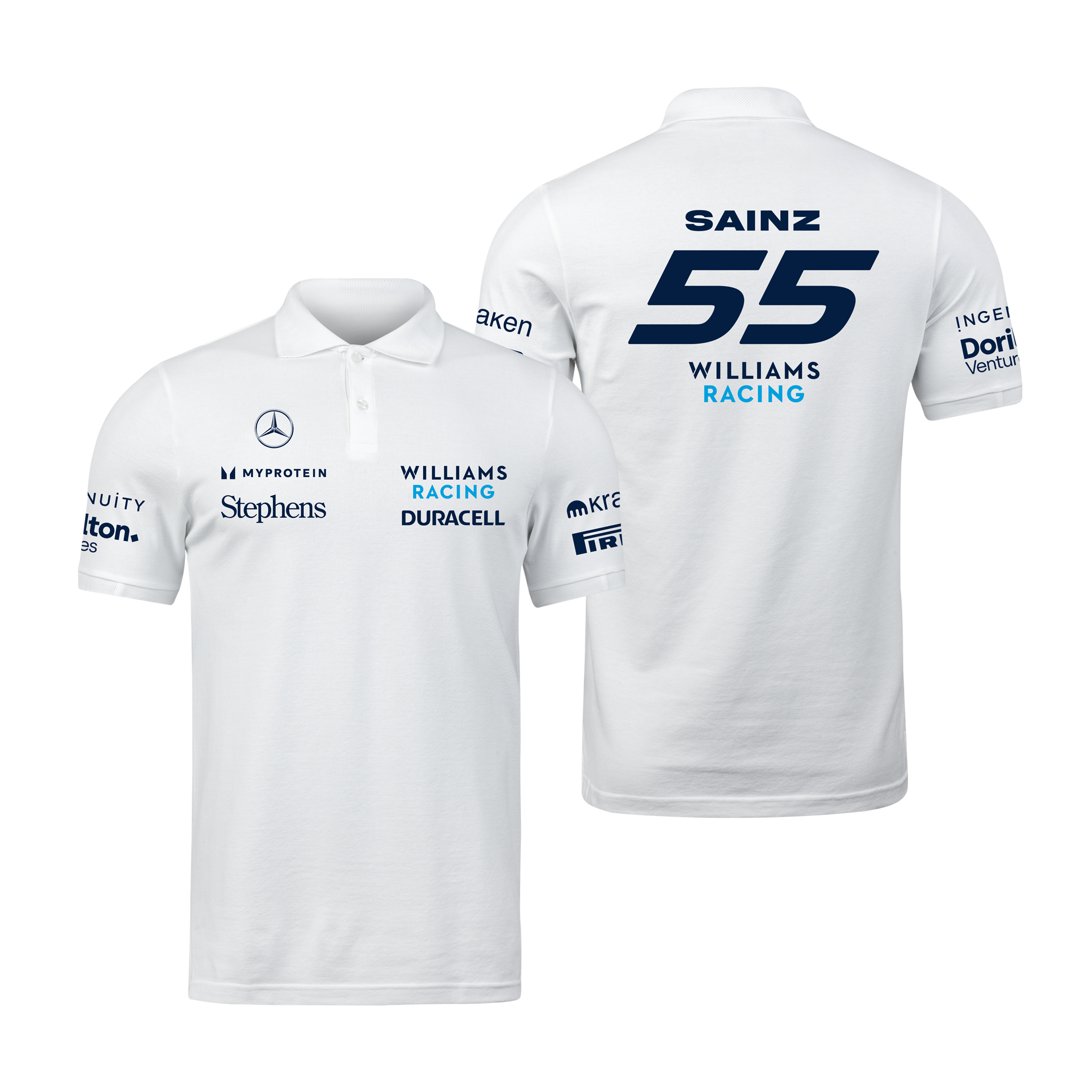 Camisa Polo Carlos Sainz Williams 2024 Branca