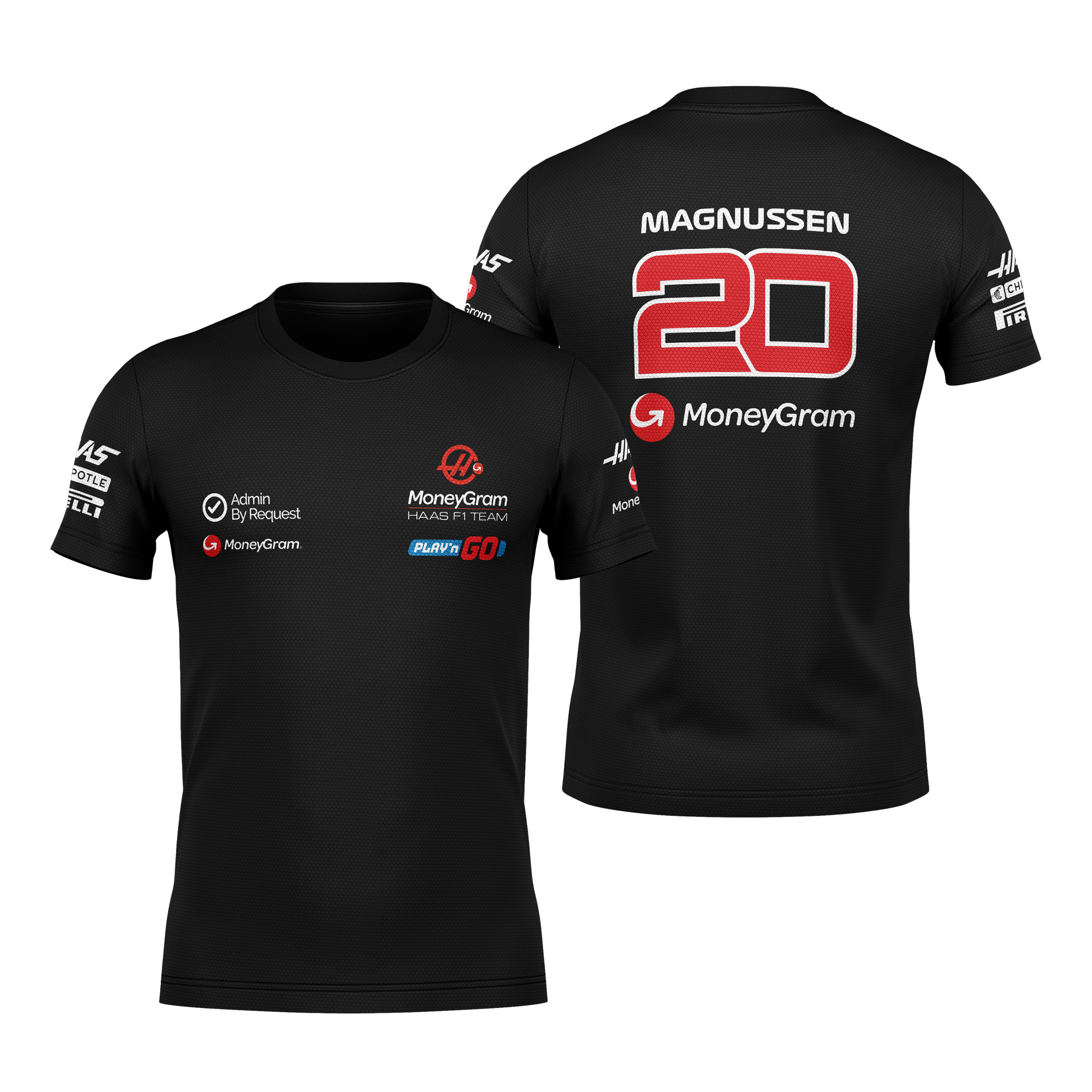 Camiseta DryFit Kevin Megnussen Haas F1 2024 Preta