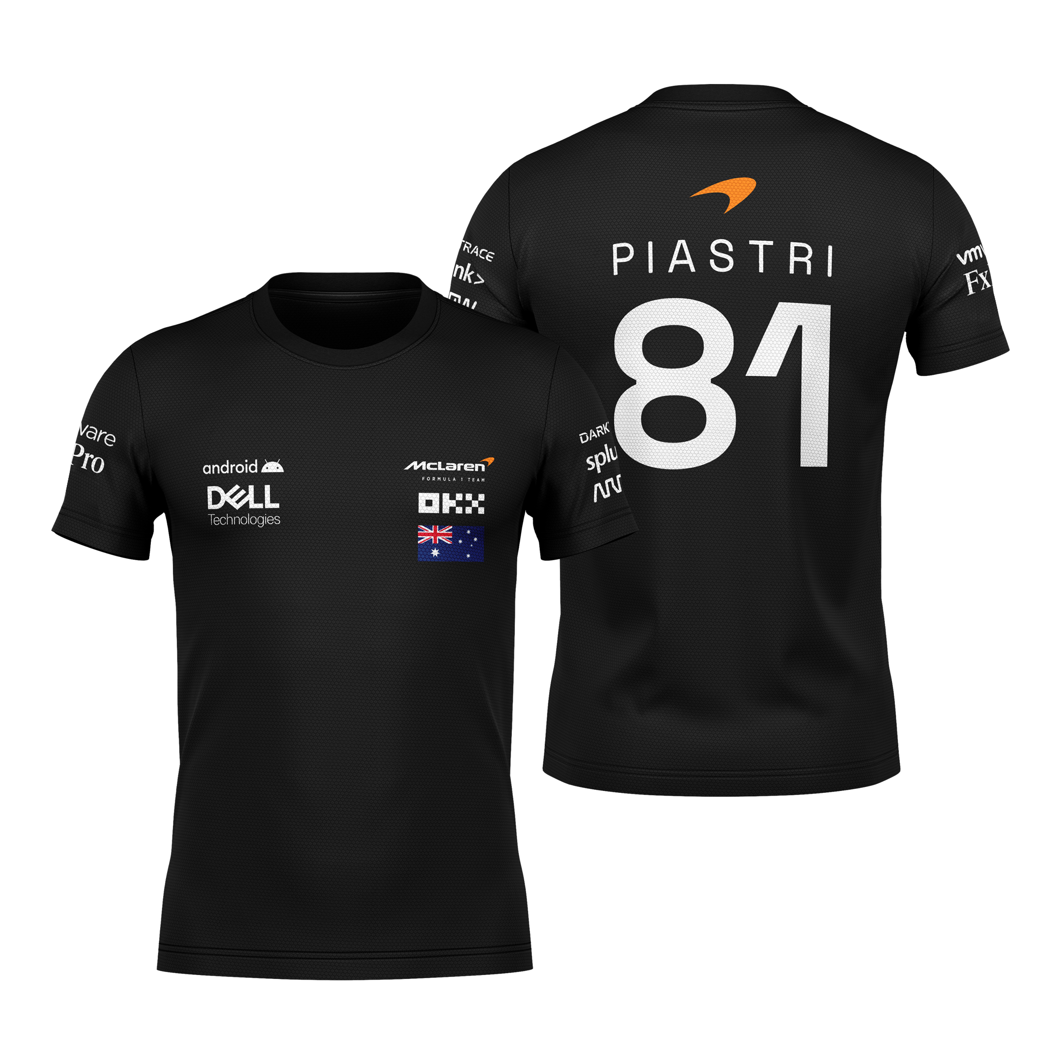 Camiseta DryFit Oscar Piastri Mclaren 2024 Preta