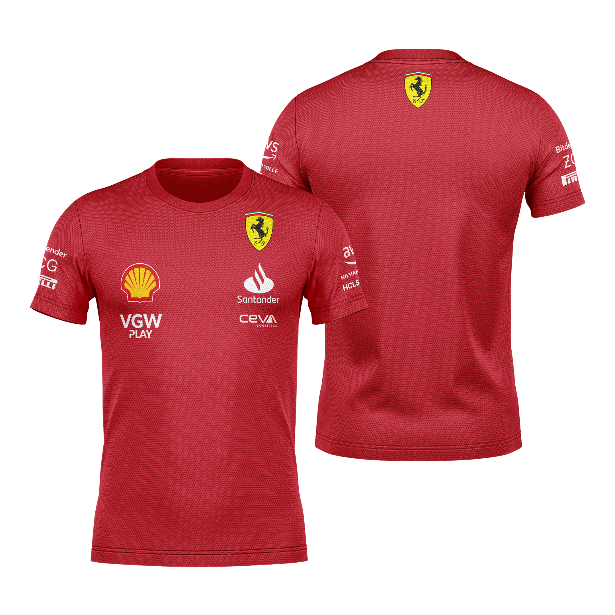 Camiseta DryFit Ferrari 2024 Vermelha SALDÃO FV